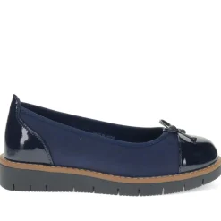 Wide Fit Bow-Detailed Pumps - Navy-Navy Patent