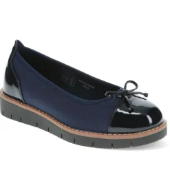 Wide Fit Bow-Detailed Pumps - Navy-Navy Patent