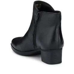 Wide-Fit Breathable Leather Boots - Black