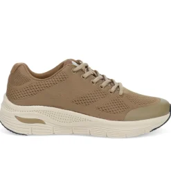 Wide Fit Breathable Trainers - Taupe