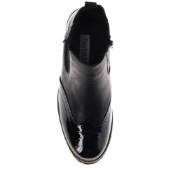 Wide-Fit Brogue Ankle Boots - Black
