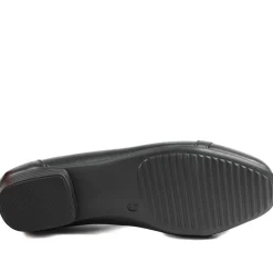 Wide Fit Buckle Detailed Pumps - Black