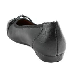 Wide Fit Buckle Detailed Pumps - Black