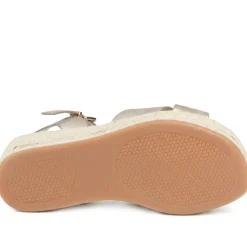 Wide Fit Buckle Fasten Strappy Espadrilles - Gold