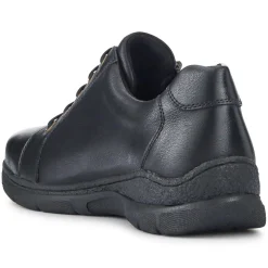 Wide Fit Casual Bungee Lace Shoes - Black