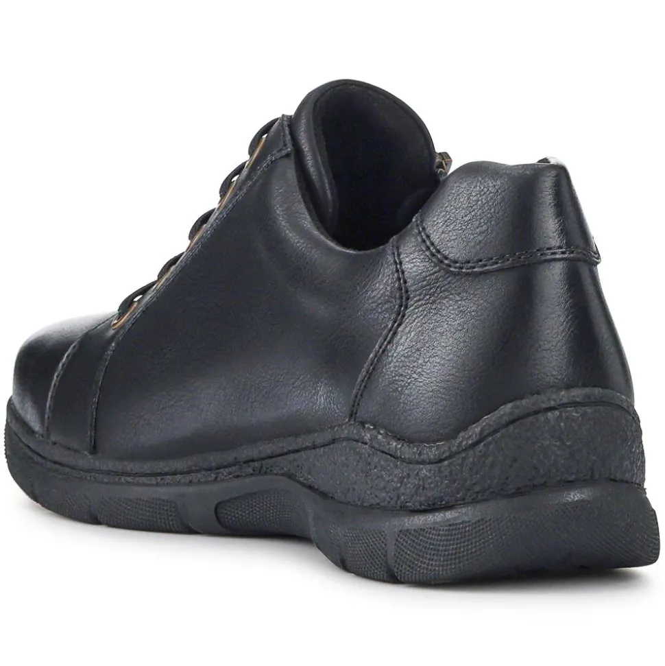 Wide Fit Casual Bungee Lace Shoes - Black