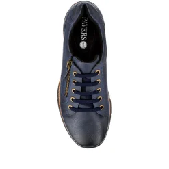 Wide Fit Casual Bungee Lace Shoes - Navy