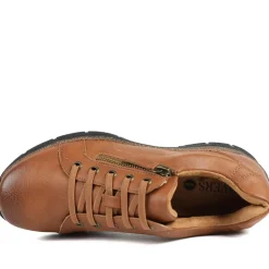 Wide Fit Casual Bungee Lace Shoes - Tan