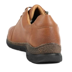 Wide Fit Casual Bungee Lace Shoes - Tan
