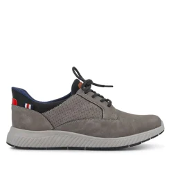 Wide Fit Casual Laced Slip-On Shoes - Grey