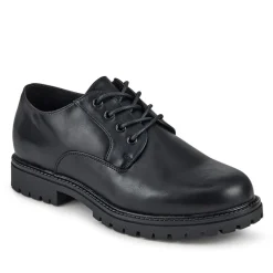 Wide Fit Casual Lace-Up Shoes - Black