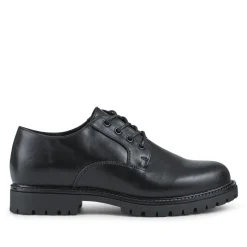 Wide Fit Casual Lace-Up Shoes - Black