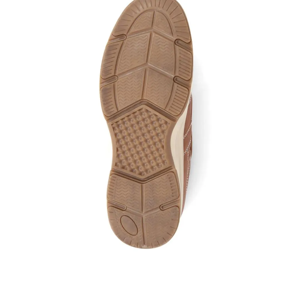 Wide Fit Casual Lace Up Shoes - Tan