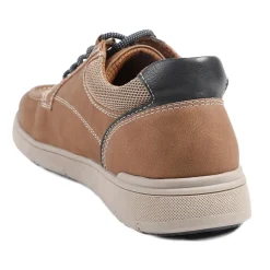 Wide Fit Casual Lace Up Shoes - Tan