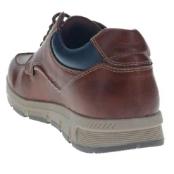 Wide Fit Casual Lace Up Trainers - Brown