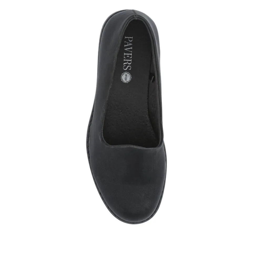 Wide Fit Casual Slip-On Shoes - Black