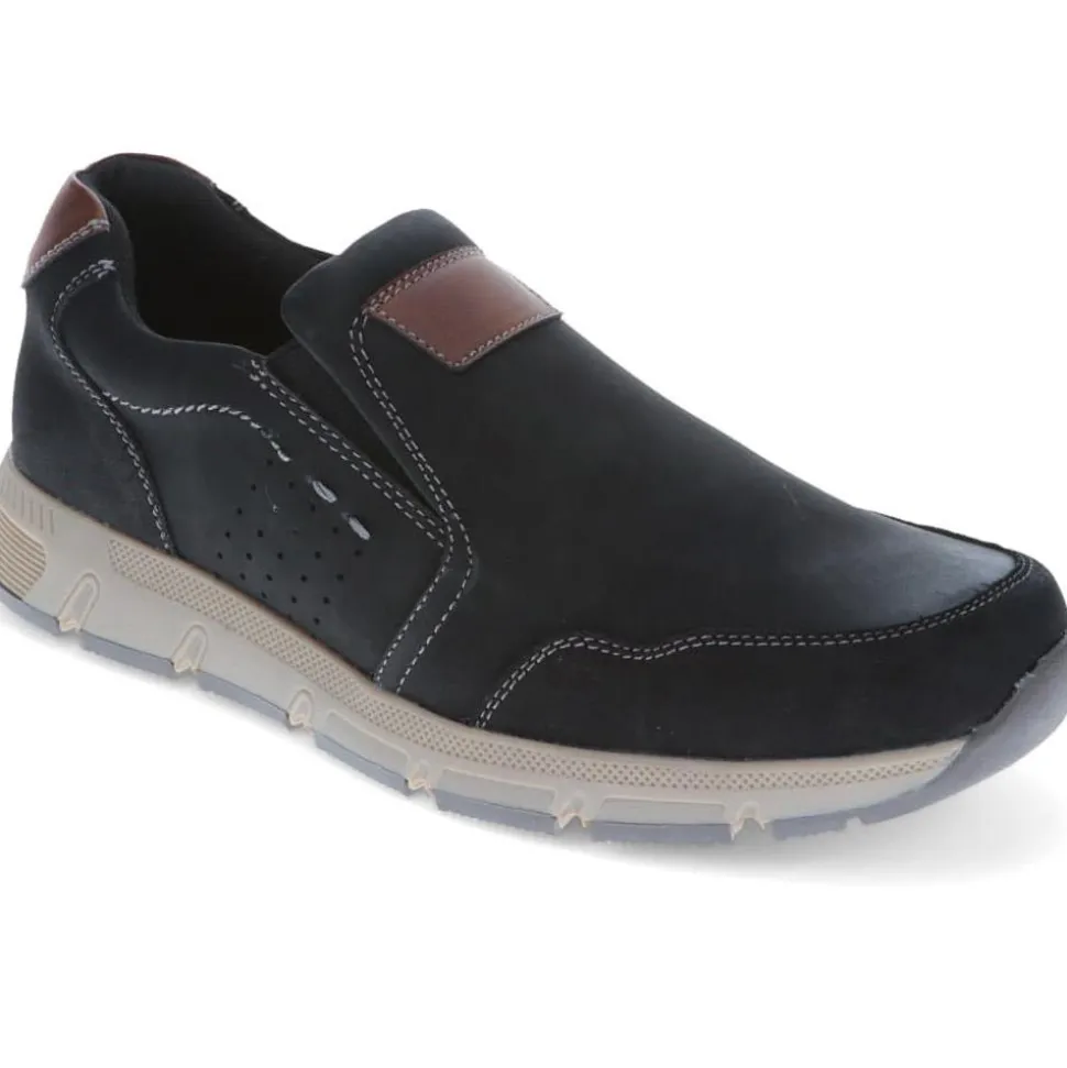 Wide Fit Casual Slip-On Trainers - Black