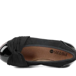 Wide Fit Chunky Bow Detailed Pumps - Black