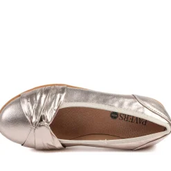 Wide Fit Chunky Bow Detailed Pumps - Gold