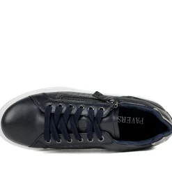 Wide Fit Chunky Lace-Up Trainers - Navy