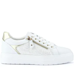Wide Fit Chunky Lace-Up Trainers - White
