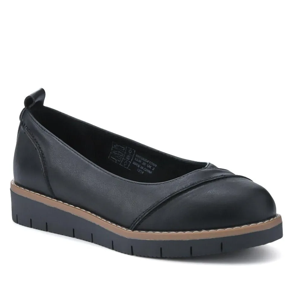 Wide Fit Chunky Pumps - Black