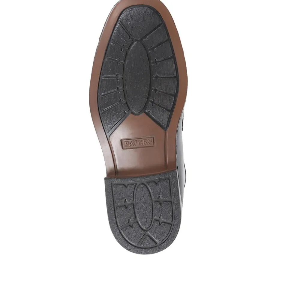 Wide Fit Classic Leather Loafers - Black