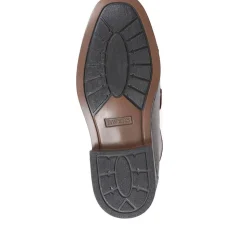 Wide Fit Classic Leather Loafers - Burgundy