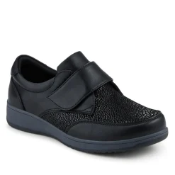 Wide Fit Coated Leather Adjustable Monk Shoes - Black