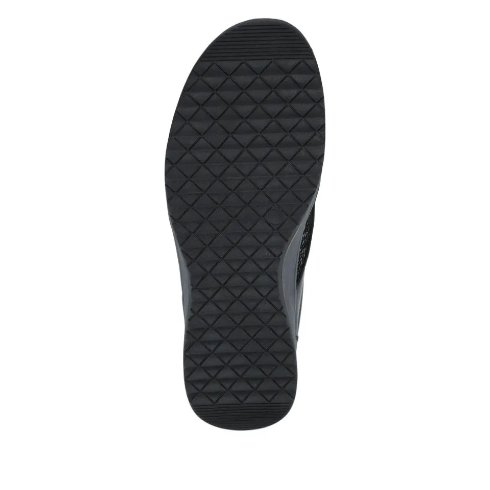 Wide Fit Coated Leather Adjustable Monk Shoes - Black