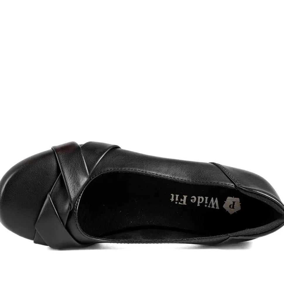 Wide Fit Comfort Ballet Flats - Black