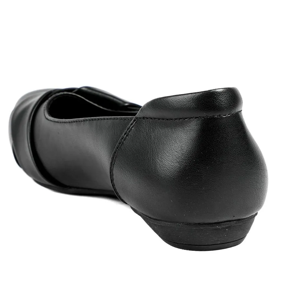 Wide Fit Comfort Ballet Flats - Black