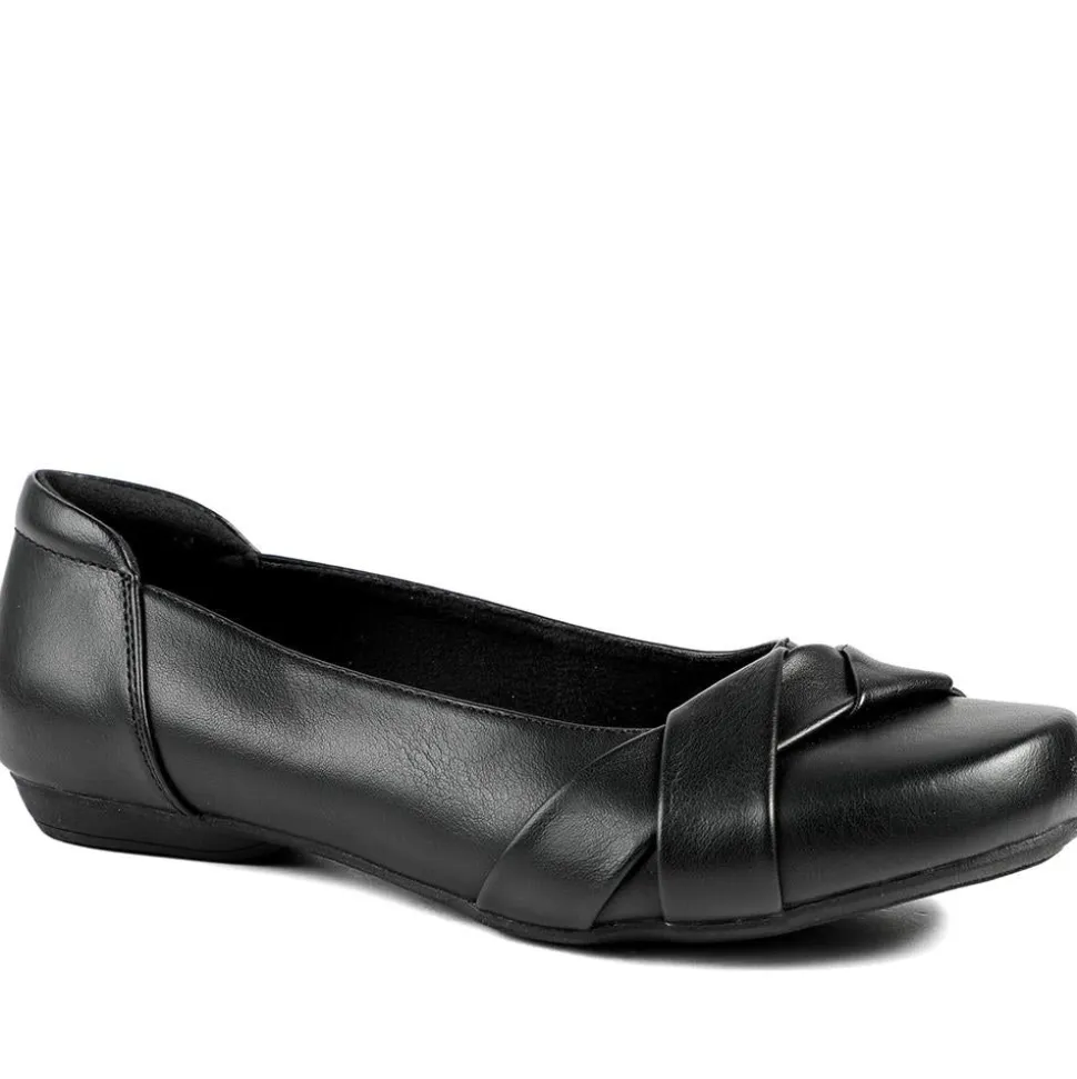 Wide Fit Comfort Ballet Flats - Black