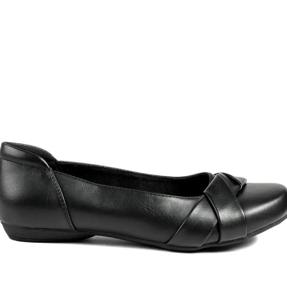 Wide Fit Comfort Ballet Flats - Black