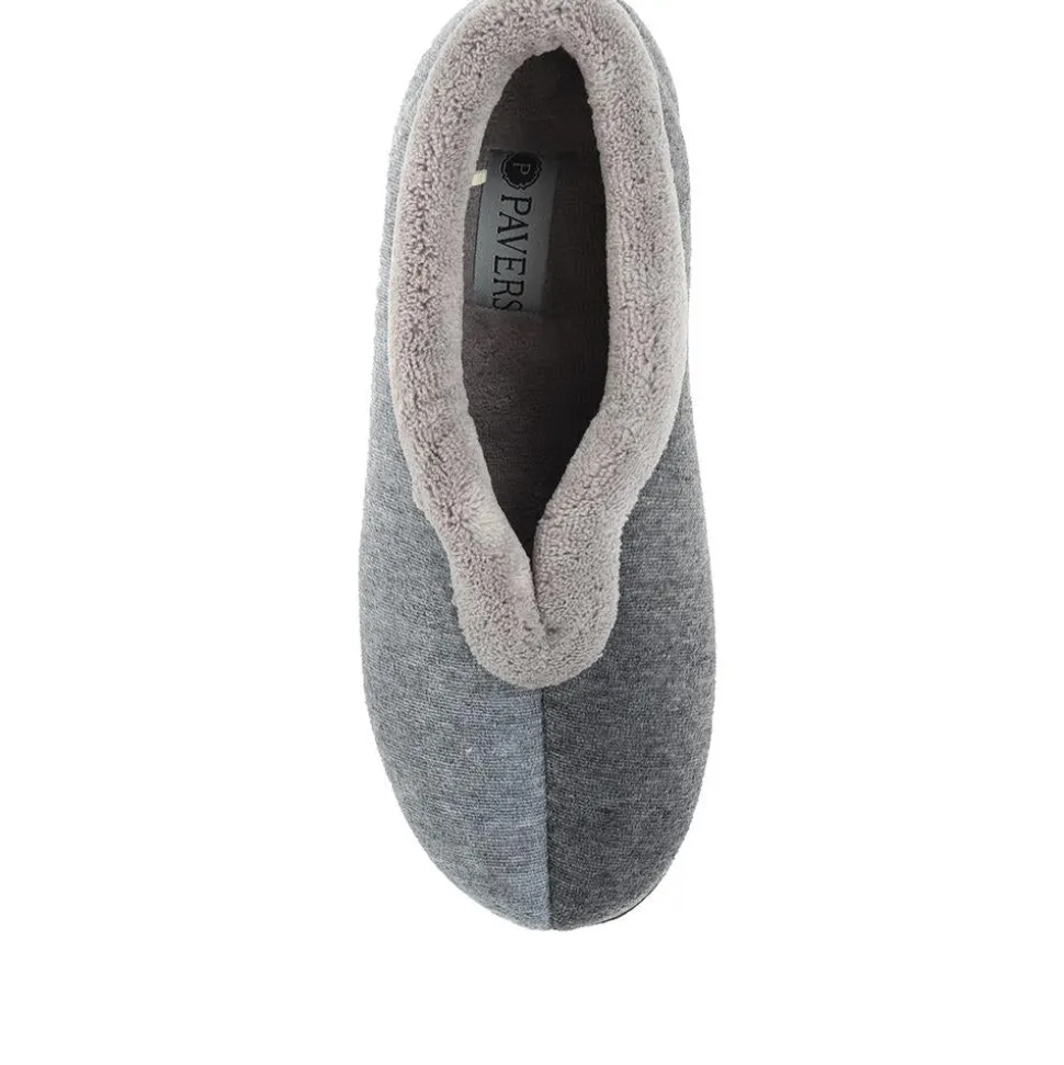 Wide Fit Cosy Antibacterial Full Slippers - Grey