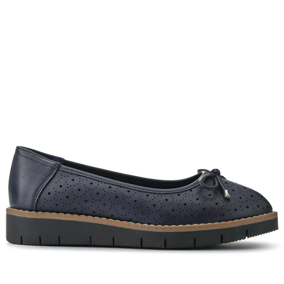Wide Fit Cushioned Pumps - Navy