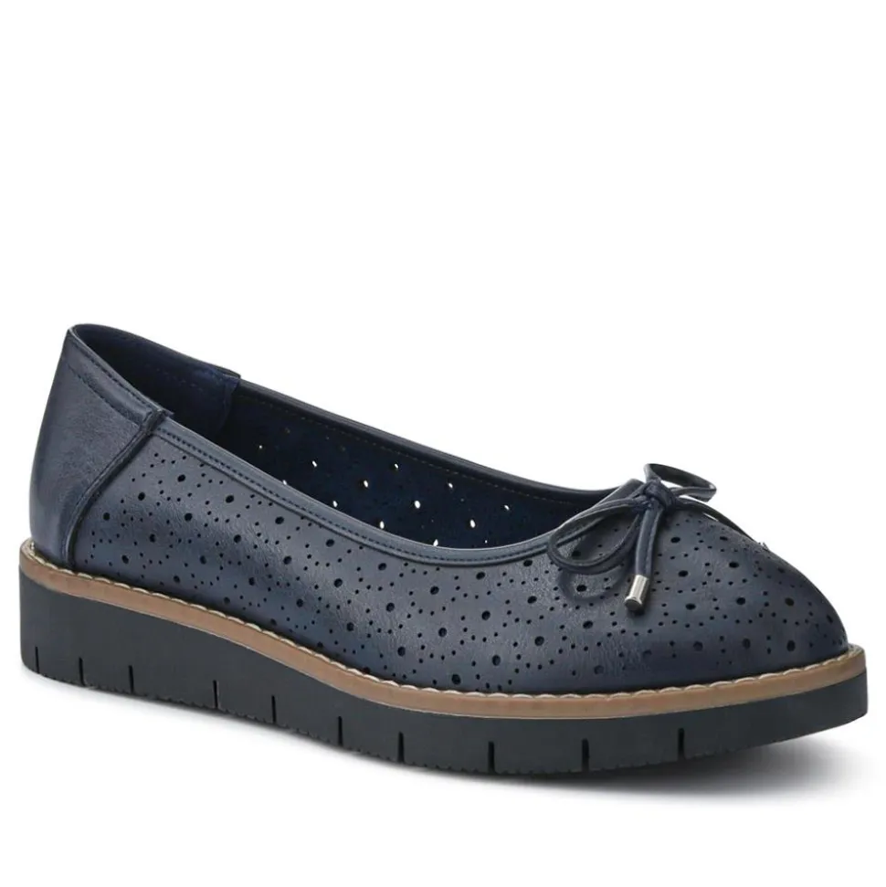 Wide Fit Cushioned Pumps - Navy