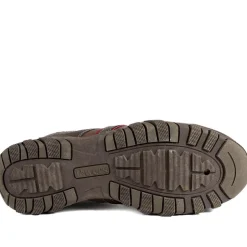 Wide Fit Cushioned Rugged Lace Up Shoes - Brown