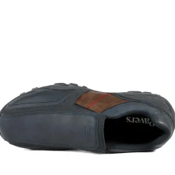 Wide Fit Cushioned Slip On Shoes - Navy