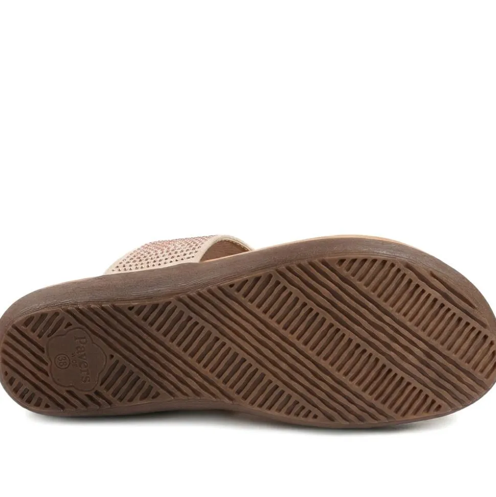 Wide Fit Cushioned Toe Post Sandals - Blush