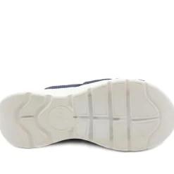 Wide Fit Diamante Cushioning Mule Sandals - Navy
