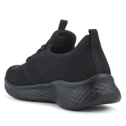 Wide Fit Easy Step In Bungee Lace Trainers - Black