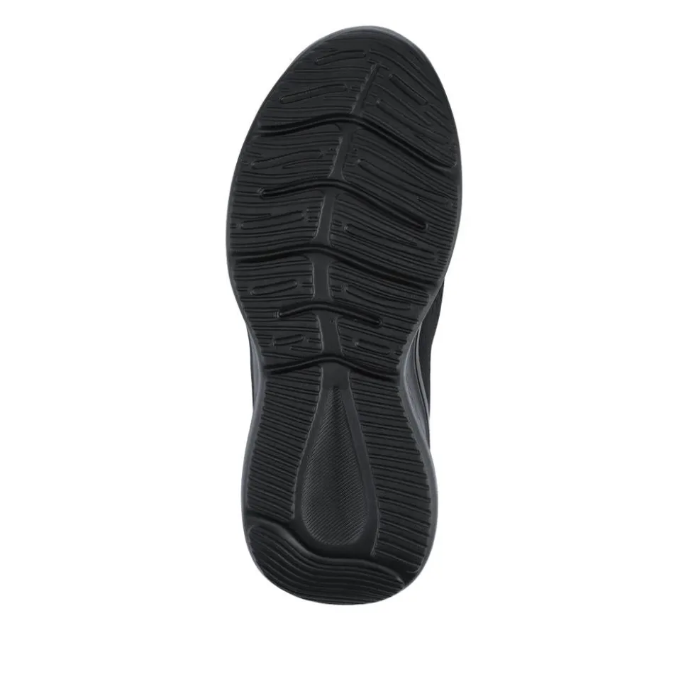 Wide Fit Easy Step In Bungee Lace Trainers - Black