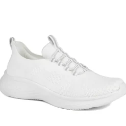 Wide Fit Easy Step In Bungee Lace Trainers - White