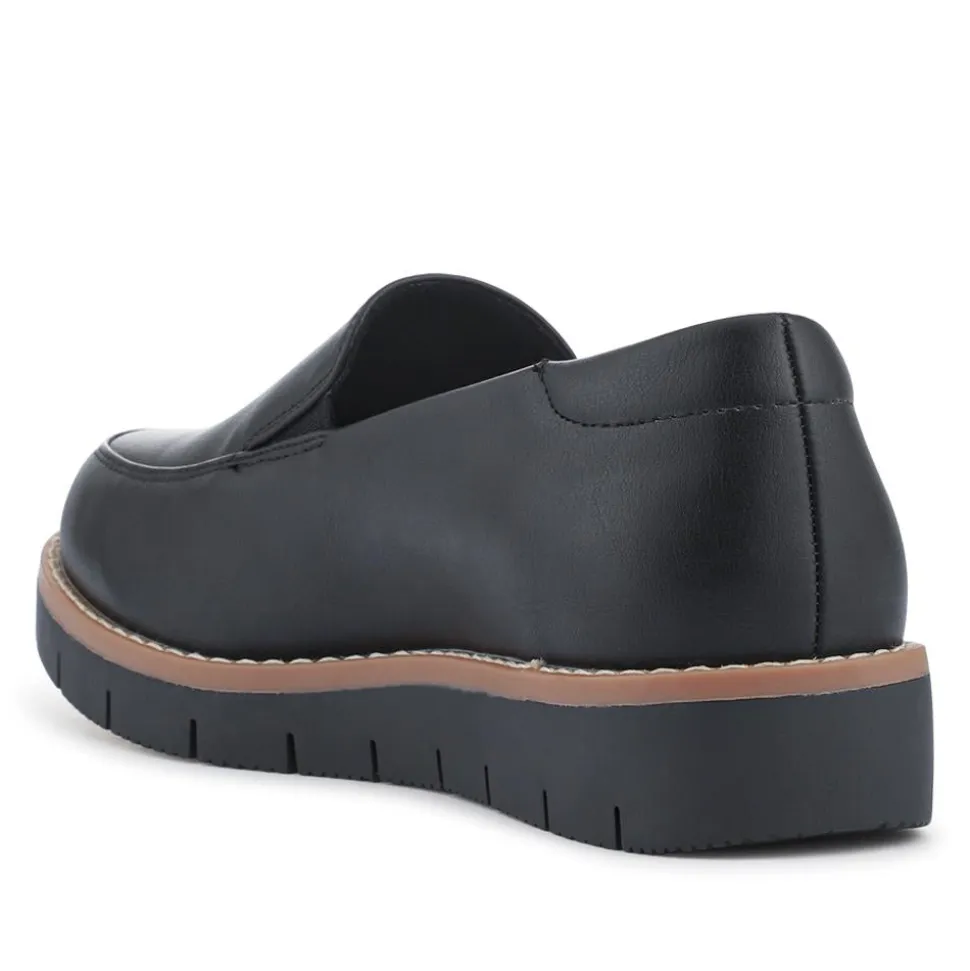Wide Fit Elasticated Slip-On Shoes - Black