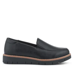 Wide Fit Elasticated Slip-On Shoes - Black