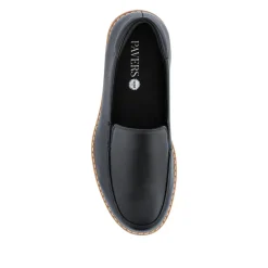 Wide Fit Elasticated Slip-On Shoes - Black