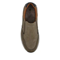 Wide Fit Elasticated Slip On Shoes - Khaki