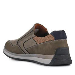 Wide Fit Elasticated Slip On Shoes - Khaki