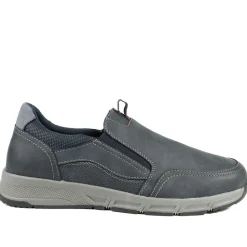 Wide-Fit Elasticated Slip On Shoes - Navy